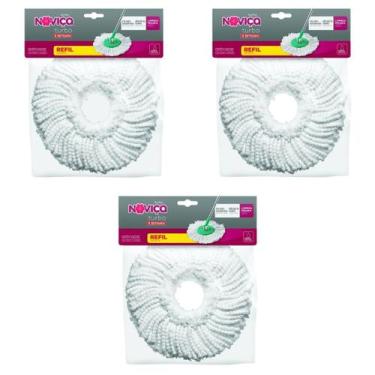 Imagem de Kit com 3 Refis Noviça De Limpeza Pra Mop Turbo Twister Bettanin BTN13