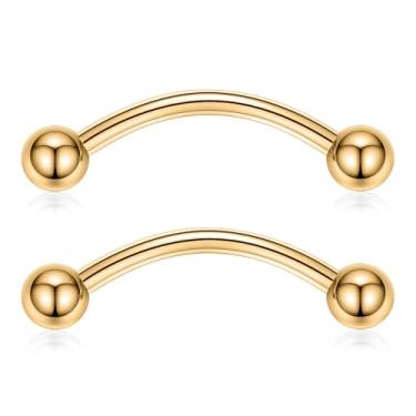 Imagem de PEAKLINK G23 Anéis de mamilo de titânio barra de mamilo barra reta joia corporal barra sobrancelha rosca interna língua piercing 12 14 16G, Sem pedras preciosas