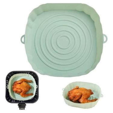 Imagem de Bandeja Cesto Protetor Forma Silicone Para Air Fryer Forno
