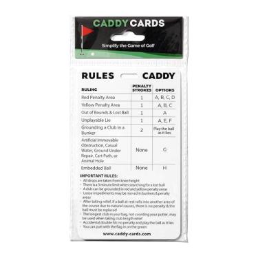 Imagem de Rules Caddy - Simplify The Rules of Golf – Acessório de etiqueta de saco de golfe – Auxílio de treinamento – Guia de referência rápida