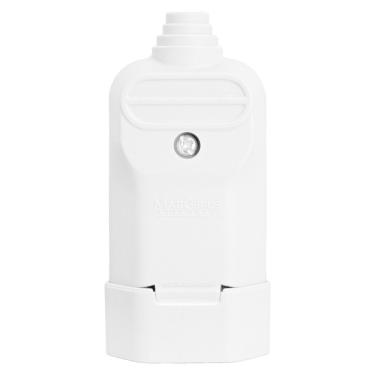 Imagem de Tomada Plug Fêmea Prensa Cabo 2 Pinos Finos 10A Branco