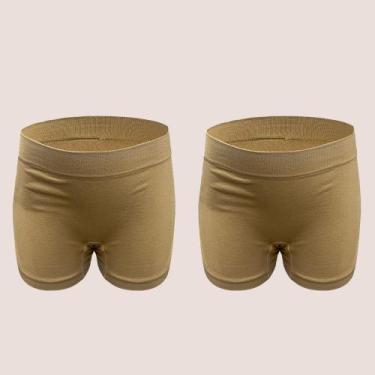 Imagem de Kit 2 Calcinha Boxer Teen Sem Costura Zee Rucci Microfibra, Bege, M