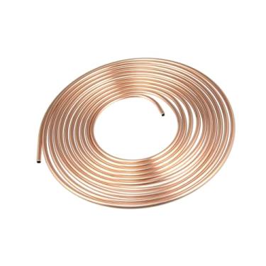 Imagem de REPAIROCK Bobina de tubulação de linha de freio de carro de 7,6 m para sistemas de frenagem hidráulica e sistema de transmissão, peças de reposição automotiva em tom de cobre