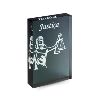 Imagem de Placa Decorativa Escritório Deusa Têmis Justiça & Direito Cristal