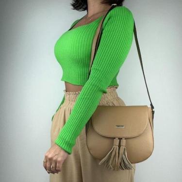 Imagem de Bolsa recuo em couro legitimo b.1021, Camel