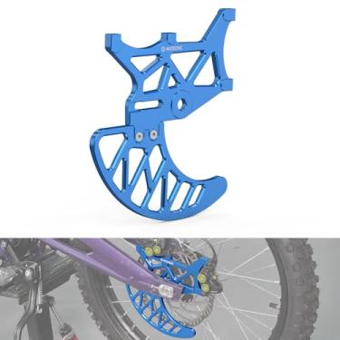 Imagem de NICECNC Protetor de disco de freio traseiro azul com suporte duplo projetado compatível com Surron Light bee X/S/ L1E compatível com Segway X160 X260 See Fitmnet