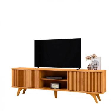 Imagem de Rack Para Tv 70 Ripado 2 Portas De Correr Siena Mavaular Naturalle