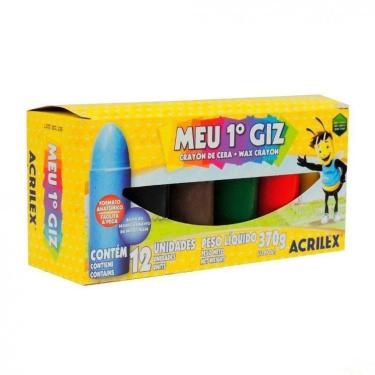 Imagem de Giz de Cera Acrilex Meu 1°Giz c/ 12 cores