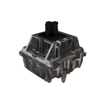 Imagem de GATERON Ink V2 Pro Interruptores de teclado pretos, 5 pinos lineares pré-lubrificados RGB Smokey para teclado mecânico MX (110)