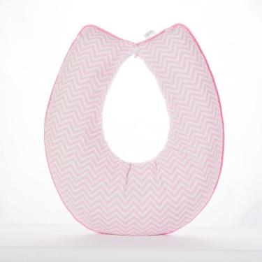 Imagem de Almofada Amamentação Luxo Bebê Cheia - AVM Enxovais, Chevron Rosa