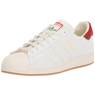 Imagem de adidas Originals Tênis Masculino Superstar, Branco/branco/verde corte, 9.5