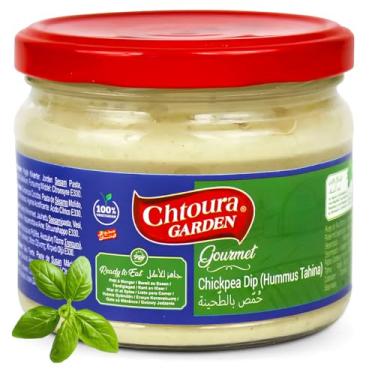 Imagem de Hommus Patê de Grão de Bico e Manjericão Gourmet 380g Importado do Líbano