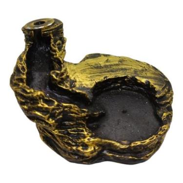 Imagem de Incensário Cascata Baixa 4,5 cm Universal Preto Resina - Lua Mística -