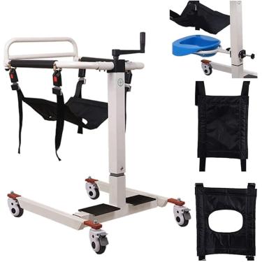 Imagem de Transferência De Elevador De Paciente Para Casa 125 Kg Máquina De Transferência De Roda De Transporte De Aço Cômoda De Cabeceira De Chuveiro Portátil Com Assento Dividido De 18, D
