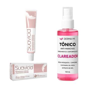 Imagem de Kit Suavicid Creme Clareador de Melasma 15g + Tônico iluminador