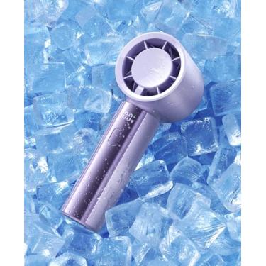 Imagem de coldSky Ventilador turbo portátil portátil, ventilador pessoal de alta velocidade recarregável de 4000 mAh com 5 velocidades, pequenos ventiladores de resfriamento com visor digital para mulheres ao