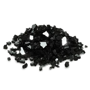 Imagem de Golden Flame Vidro de fogo de 1/2 polegada | Gás natural ou propano | Fogueira, mesa e lareira | Interior ou externo | Cor brilhante semelhante a joia | Ônix preto refletivo (4,5 kg)