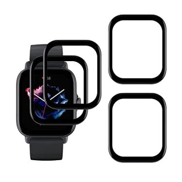 Imagem de YIFNTANG [Pacote com 4] Protetor de tela para smartwatch Amazfit GTS 3, HD transparente, antiarranhões, anti-impressão digital, compatível com Amazfit GTS 3