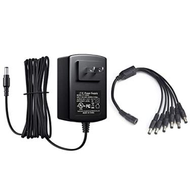 Imagem de AC to DC 12V 3A Power Supply Adapter with 6 Way Splitter Cable for CCTV Security Camera DVR NVR Led Strip UL Listed FCC