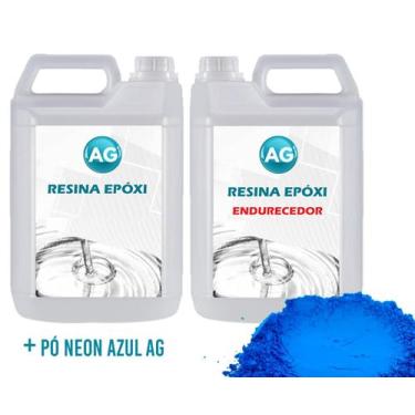 Imagem de Resina Epóxi 1Kg + Pó Neon ul Ag Baixa Espessura 1Mm A 1Cm - Resinas A