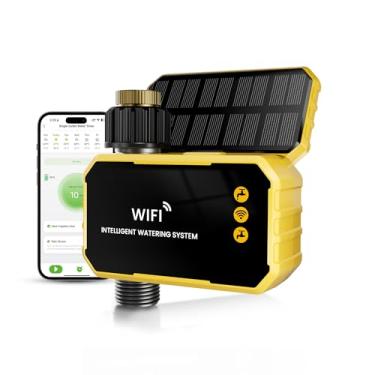 Imagem de Temporizador de água com entrada de latão, temporizador de mangueira inteligente de 1 zona, temporizador de irrigação para torneira de jardim,