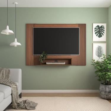 Imagem de Painel Para Tv Até 40" Com Nicho Cine Artely Cedro/Off White