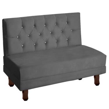 Imagem de Canto Italy Confortável Para Apartamento Cozinha E Restaurantes Veludo Cor Cinza Chumbo