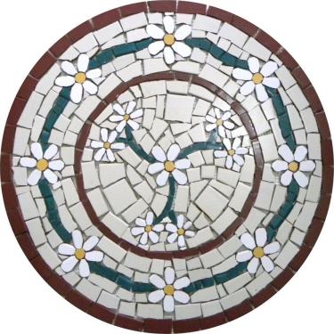 Imagem de Mandala Mosaico Floral Venezia Cerâmico Tamanho 130cm