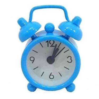 Imagem de Mini Relógio Despertador 6 Cm Azul Com Alarme