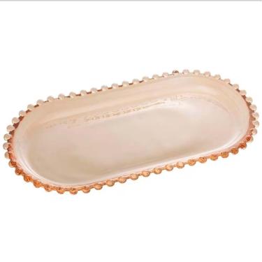 Imagem de Travessa Oval Pearl Em Cristal 15 X 30 Cm Wolff Ambar