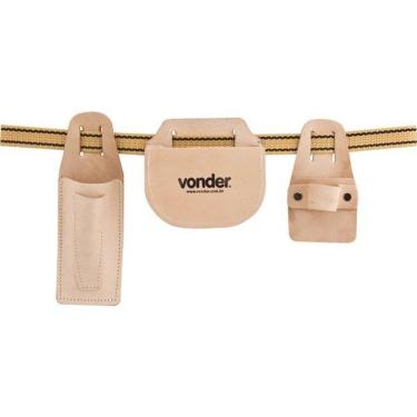 Imagem de Cinto De Couro-nylon Marrom Para Carpinteiro - Vonder