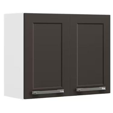 Imagem de Armário Aéreo Duplo Itatiaia Florença Com 2 Portas E 2 Prate Branco Com Grafite