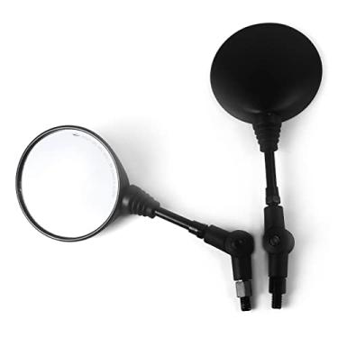 Imagem de Espelhos retrovisores redondos dobráveis de 10 mm para motocicletas para esportes Kawasaki KLX KDX 250 650YOUNDERM 10mm Mirror preto YD1555