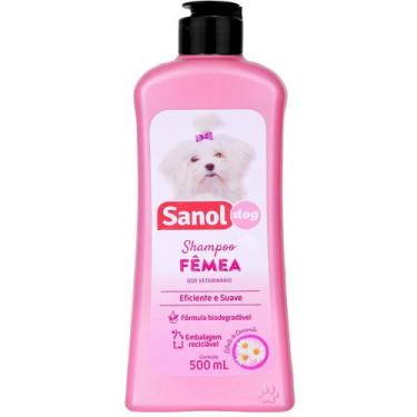 Imagem de Shampoo para Cachorro com Extrato de Camomila Fêmea Sanol Dog