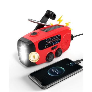 Imagem de Rádio de emergência Emgykit Hand Crank 2000mAh/7400mWh com lanterna