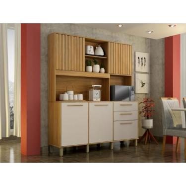 Imagem de Armario de cozinha Diamante 5 portas 2 gavetas Valdemoveis Cinamomo Of