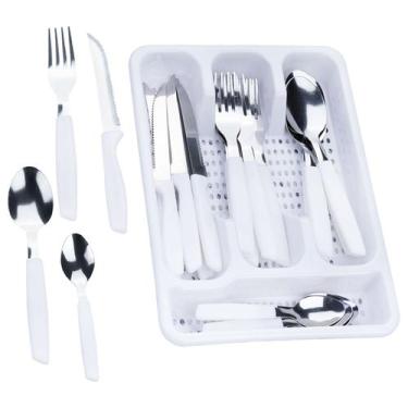 Imagem de Faqueiro Inox Jogo De Talheres Porta Talher Com 25 Peças - Mm House, B