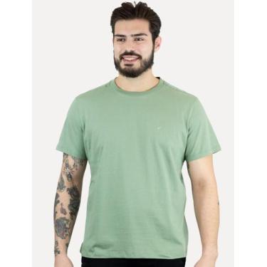 Imagem de Camiseta Ellus Masculina Cotton Fine Easa Duocolor Verde Claro, M/M