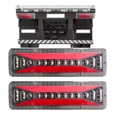 Imagem de Par Lanterna Traseira Led Sequencial Caminhão Hr 1113 1618 Universal Carretas