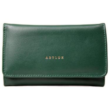 Imagem de Carteira Feminina de Couro com Botão 206 - Artlux, Verde