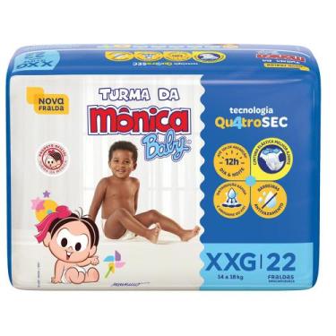 Imagem de Fralda Descartável Turma Da Monica Baby Econômica XXG Com 22 Unidades 