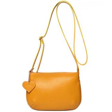 Imagem de Bolsa Transversal em Couro Artlux 9063, Mostarda