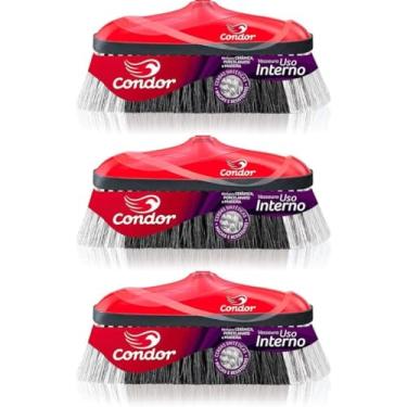 Imagem de Kit 3 Vassouras Cerdas macias uso Interno Varre Muito Condor