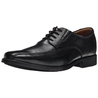Imagem de Clarks Sapato Oxford masculino Tilden Walk, Couro preto, 13 Wide