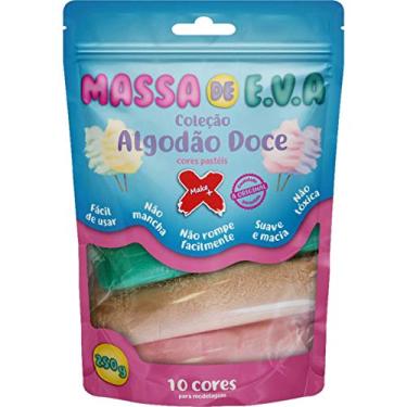 Imagem de Massa de EVA, Make +, 10 Cores Pastel, 250 Gramas