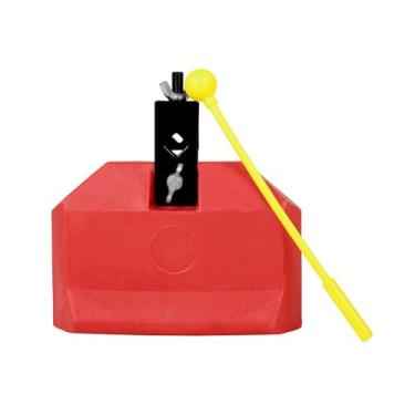 Imagem de simhoa de percussão musical, instrumento de percussão latino, durabilidade, acessórios práticos para bateria, blocos de de sino de vaca, de, Vermelho