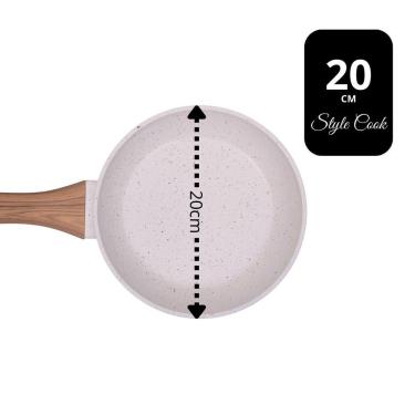 Imagem de Panela Indução Revestimento Cerâmica Style Cook Mármol 20cm - Mimo Style