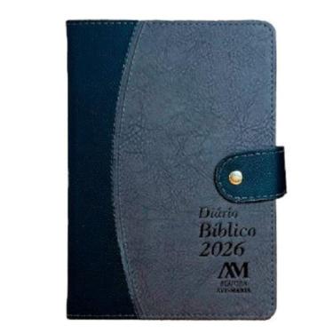 Imagem de Diario Biblico 2026 - Luxo Com Fecho - Cinza - Ave Maria