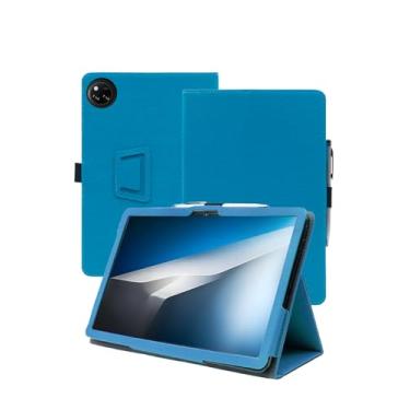 Imagem de Capa para tablet Doogee Tab A9 Pro+ Android 15 de 11 polegadas, capa de couro premium WUNIAK para Doogee Tab A9 Pro+ Android 15 Tablet de 11 polegadas com alça de mão para tablet, azul claro
