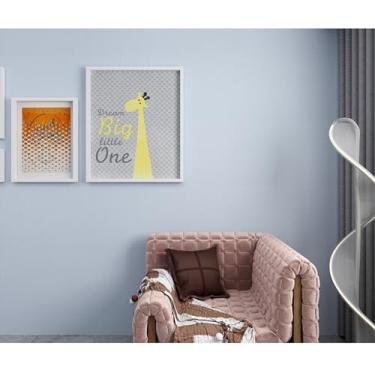 Imagem de ESSMOKO Papel de parede autoadesivo de PVC de cor pura adesivo de parede impermeável quarto sala de estar escritório restaurante papel de parede transparente água azul 40 * 500 cm